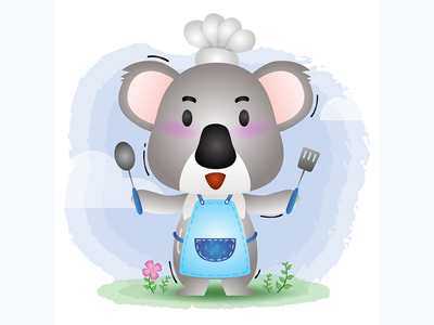 可爱的考拉小厨师(a cute little koala chef)
