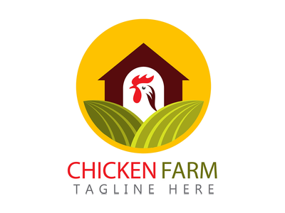 养鸡场标志模板(Chicken farm logo template)
