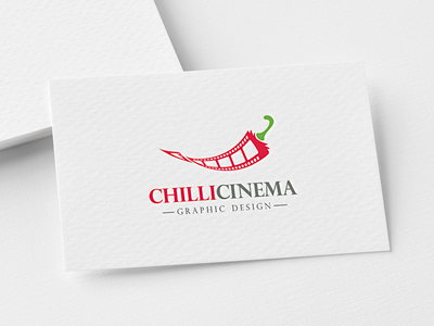 辣椒电影院标志模板(Chilli Cinema Logo Template)