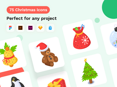 圣诞节图标矢量图(Christmas Icon Vectors)