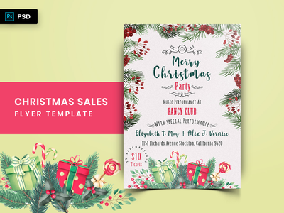 圣诞节优惠销售传单-02(Christmas Offer Sales Flyer-02)