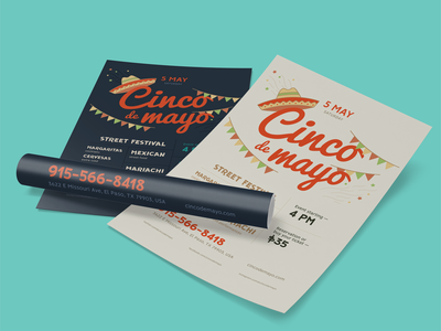 五月五日节海报模板(Cinco De Mayo Poster Template)