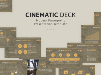 电影的PowerPoint演示模板(Cinematic PowerPoint Presentation Template)