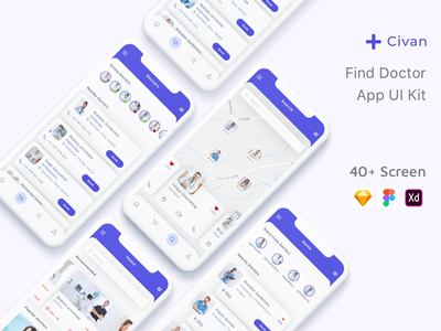 Civan - Find Doctor App UI 套件(Civan - Find Doctor App UI Kit)