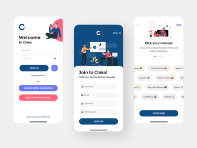 Claka Form 登录 - 注册 2(Claka Form Sign In - Sign Up 2)