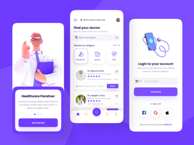 医生预约应用程序设计(Doctor Appointment App Design)