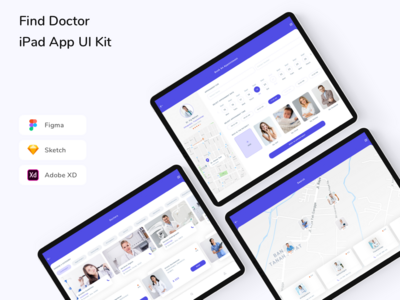 Find Doctor iPad App UI Kit(Find Doctor iPad App UI Kit)