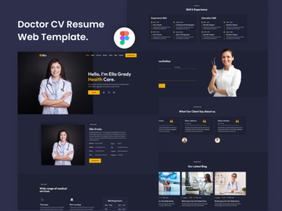#4 Bio - 医生简历模板。(#4 Bio - Doctor CV Resume Template.)