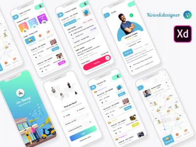 司机交付移动应用程序 UI 套件(Driver Delivery Mobile App UI Kit)