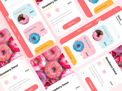 甜甜圈店 UI 应用模板(Donut Shop Ui App Template)