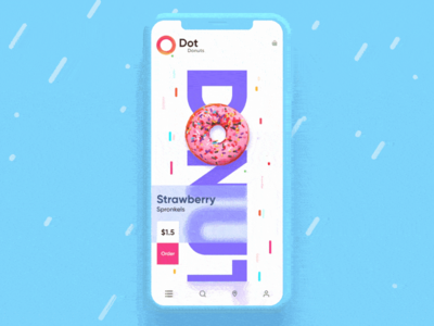 甜甜圈app ui交互动画(Donut app ui interaction animation)