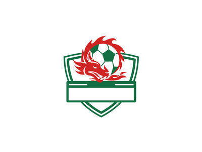 红龙足球队徽(Red Dragon Soccer Ball Crest)