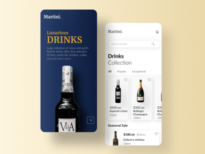 马提尼酒应用程序(Martini Drinks app)