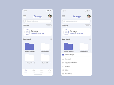 云硬盘存储移动用户界面(Cloud Drive Storage Mobile UI)