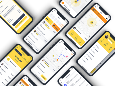 出租车司机预订应用程序 UI 套件(Driver Booking App UI Kit for Taxi)
