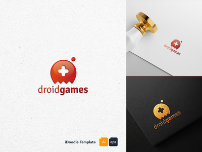 机器人游戏标志模板(Droid Games Logo Template)