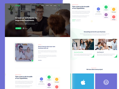 Drop - 商务咨询 PSD 模板(Drop - Business Consulting PSD Template)