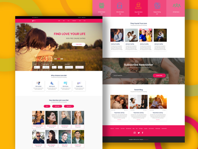 约会网站模板(Dating website Template)
