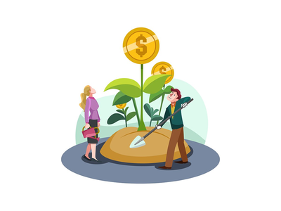 商业投资矢量图的概念。(Business Investment Vector Illustration concept.)