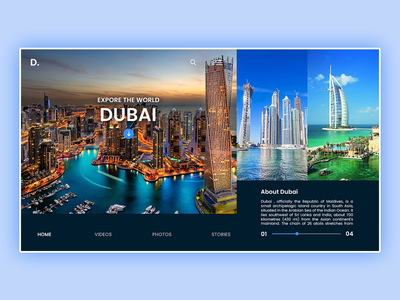 迪拜旅游网站登陆页面(Dubai Travel Web Landing Page)