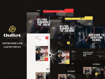 Dullet - 射击场和枪械俱乐部 PSD 模板(Dullet - Shooting Range & Gun Club PSD Template)