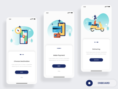 交付服务流程概念屏幕(Delivery Service flow concept screens)