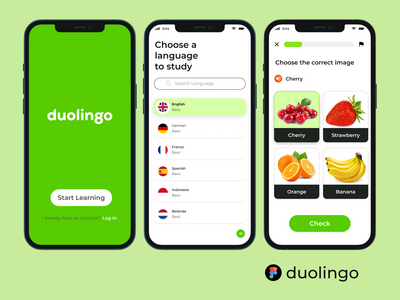 dulinggo ui 套件重新设计(duolinggo ui kits redesign)