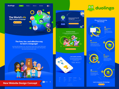 Duolingo - 登陆页面重新设计挑战(Duolingo - Landing Page Redesign Challange)
