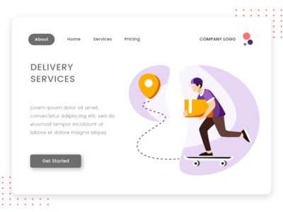 交付应用程序的交付服务平面设计(Delivery Services flat design for Delivery app)