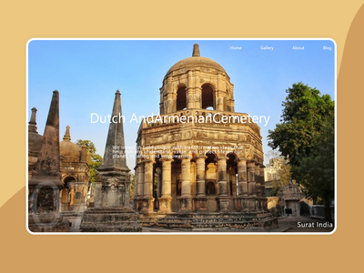 荷兰和亚美尼亚公墓网页登陆页面(Dutch And Armenian Cemetery Web Landing Page)