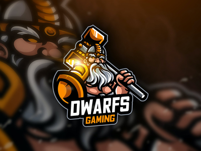 Dwarf Gaming-吉祥物和电子竞技标志(Dwarf Gaming- Mascot & Esport Logo)