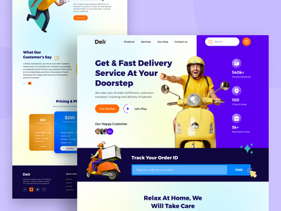 送货服务登陆页面(Delivery Service Landing Page)