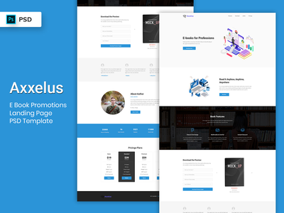 电子书促销登陆页面 PSD Template-02(E-Book Promotion Landing Page PSD Template-02)