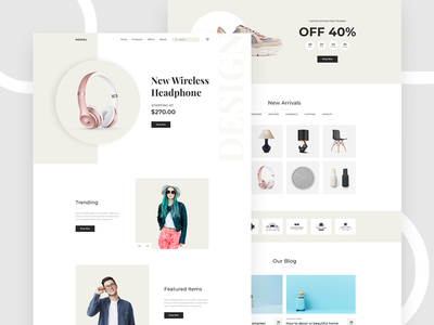 电子商务网站完整主页(ECommerce Web Full Home Page)