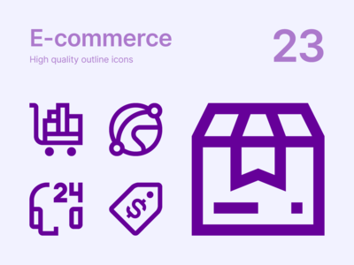 电子商务图标(E-commerce icons)