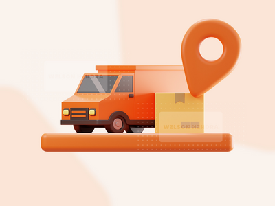 交付跟踪 - 交付 3D 插图包(Delivery tracking - Delivery 3D Illustration Pack)