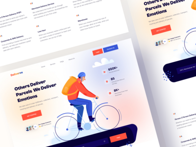 收件人登陆 UI 标题(Deliveree Landing UI Header)