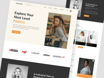 电子商务时尚网站登陆页面(E-Commerce Fashion Website Landing page)