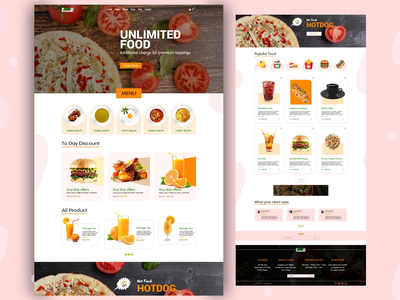 电子商务食品购物在线登陆页面设计(E-commerce Food Shopping Online Landing Page Design)