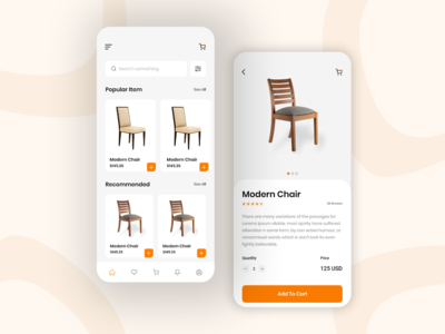电子商务家具店移动应用程序设计(e-Commerce Furniture Shop Mobile Application Design)