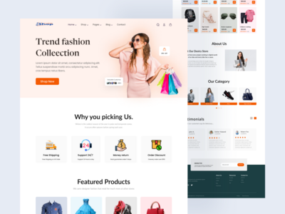 时尚电商登陆页面(Fashion E-commerce Landing Page)