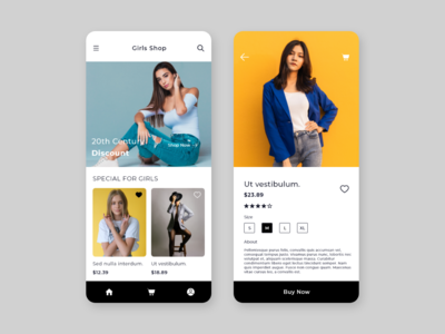 电子商务 - iOS 应用概念 [Light + Dark](E-commerce - App concept for iOS [Light + Dark])