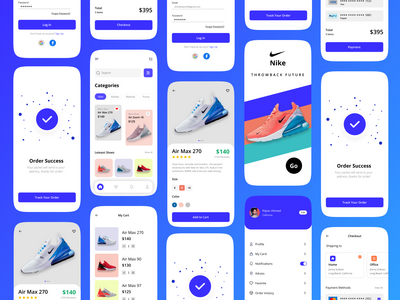 电子商务鞋移动应用概念(E-commerce Shoe Mobile App Concept)