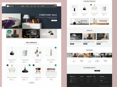 达美电子商务网页模板(Delta E-commerce web template)