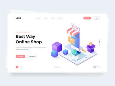 电子商务网站标题(E-commerce Website Header)