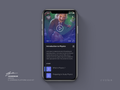 电子学习平台 - 黑暗模式(E-learning Platform - Dark Mode)