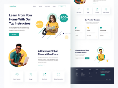 电子学习登陆页面(E-Learning Landing Page)