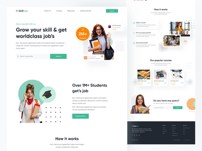 电子学习登陆页面(E-Learning Landing Page)