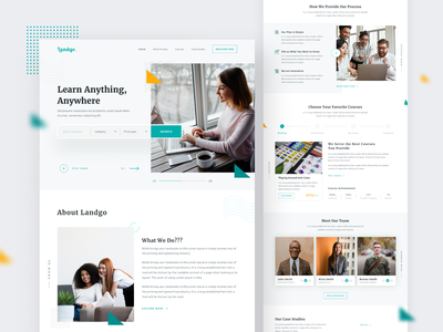 电子学习登陆页面(E-Learning Landing Page)