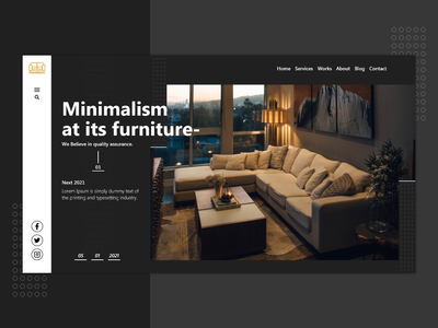 电子商店家具店模板登陆页面设计(E-Shop Furniture Store Template Landing Page Design)